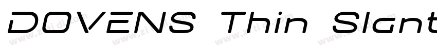 DOVENS Thin Slant字体转换